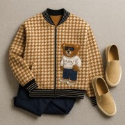 بامبر زنانه طرح تدی - قهوه ای